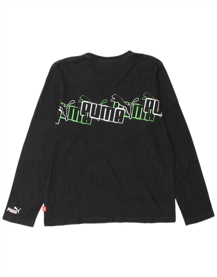 Ανδρικό γραφικό τοπ μακρυμάνικο Puma μαύρο