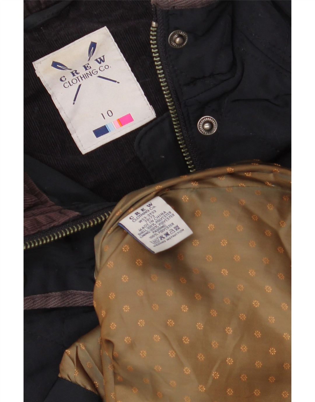 CREW CLOTHING Γυναικείο υπερμεγέθη καπιτονέ μπουφάν UK 10 Small Navy Blue