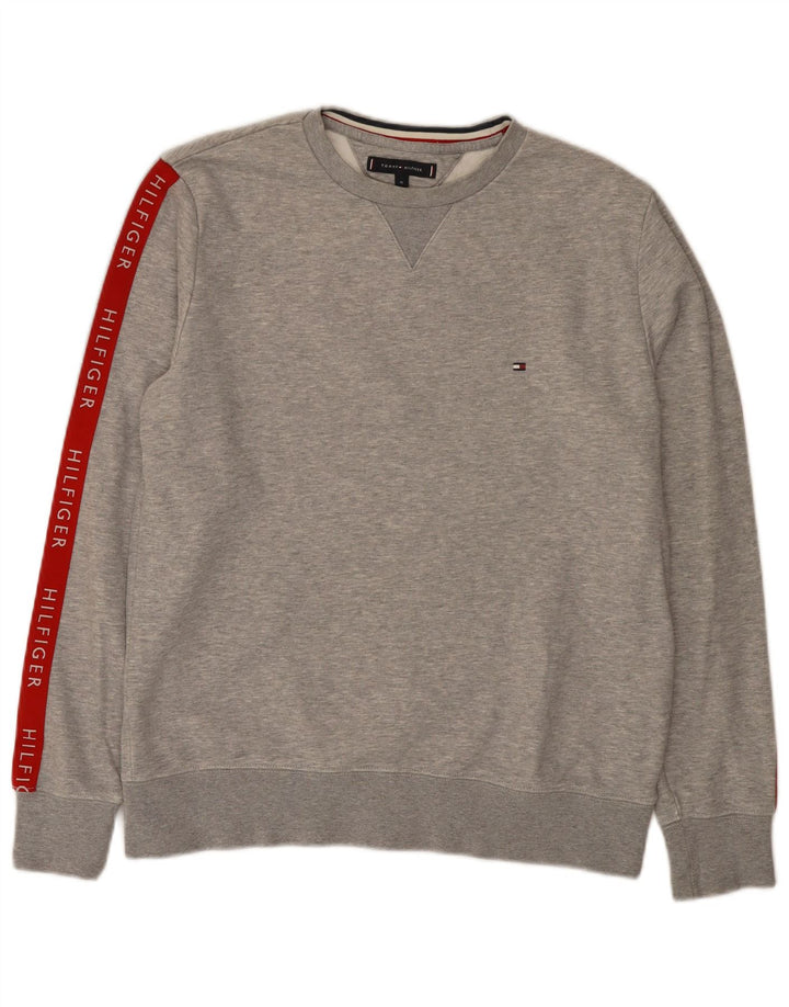 Ανδρικό γραφικό φούτερ Tommy Hilfiger Jumper Medium Grey Colourblock