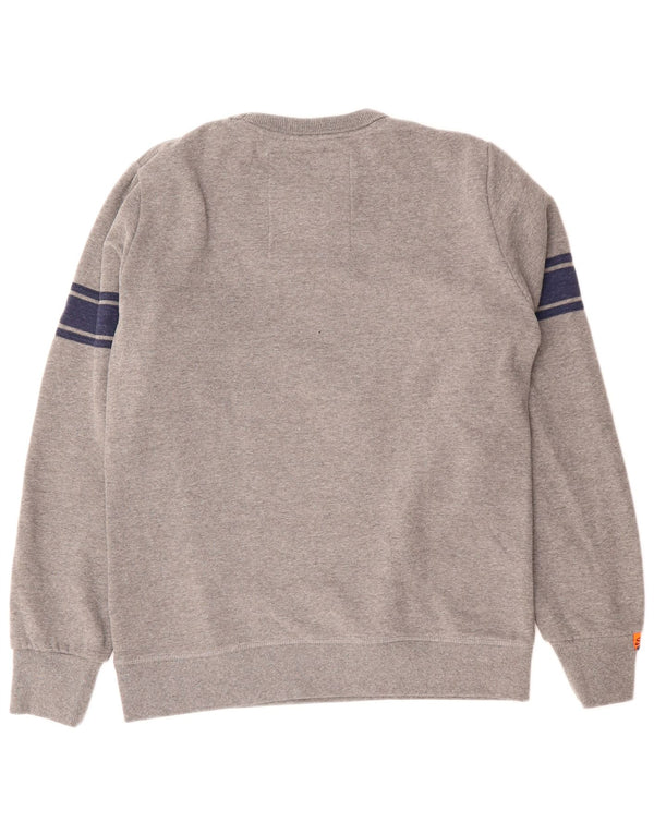 Ανδρικό γραφικό φούτερ Superdry Jumper XL Γκρι Colourblock Βαμβακερό
