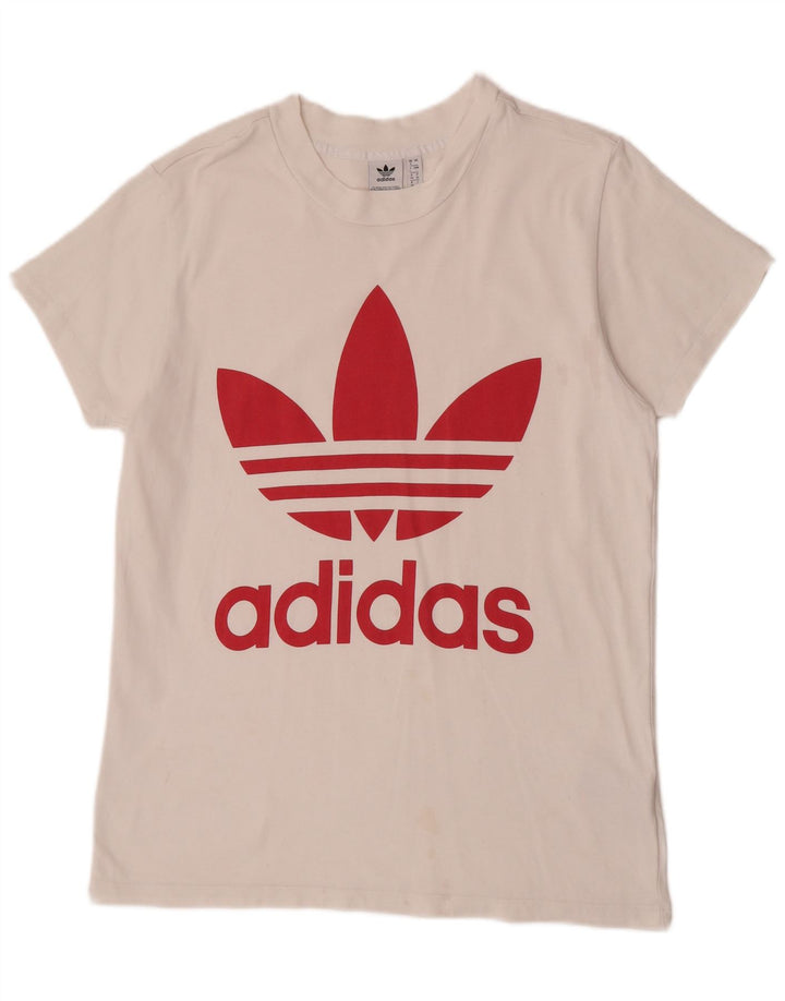 Γυναικείο γραφικό μπλουζάκι Adidas Top UK 8 Small White