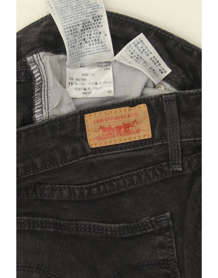 Γυναικείο Skinny Jeans Levi's W30 L32 Μαύρο βαμβακερό