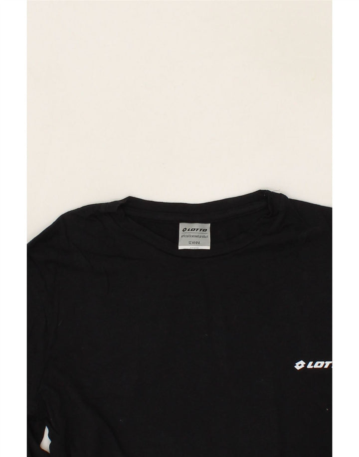LOTTO Boys Top Long Sleeve 11-12 Years Black Vintage Lotto and Second-Hand Lotto from Messina Hembry 