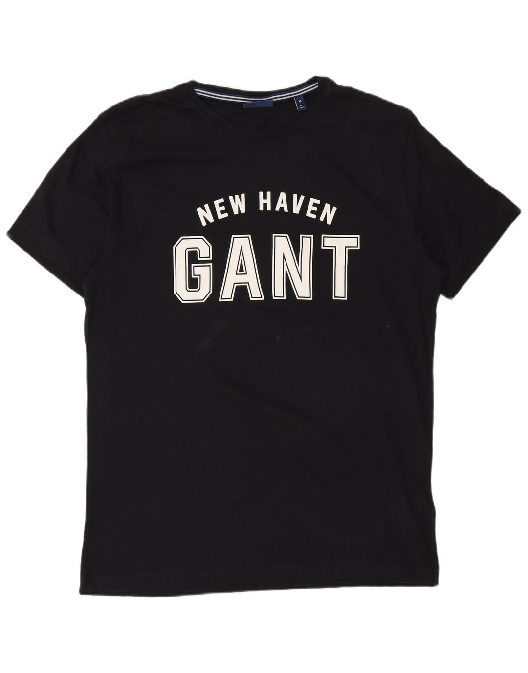 Μπλουζάκι Gant Mens New Haven Graphic T-Shirt Top Μεσαίο μαύρο βαμβακερό