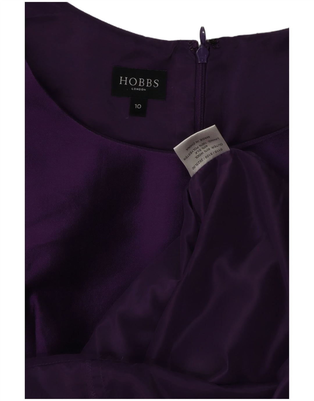Γυναικείο αμάνικο φόρεμα Hobbs UK 10 Small Purple Polyester