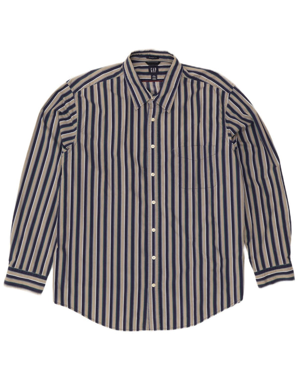 Gap Ανδρικό πουκάμισο Classic Fit Μέγεθος 18 1/2 2XL Πολύχρωμο βαμβακερό ριγέ