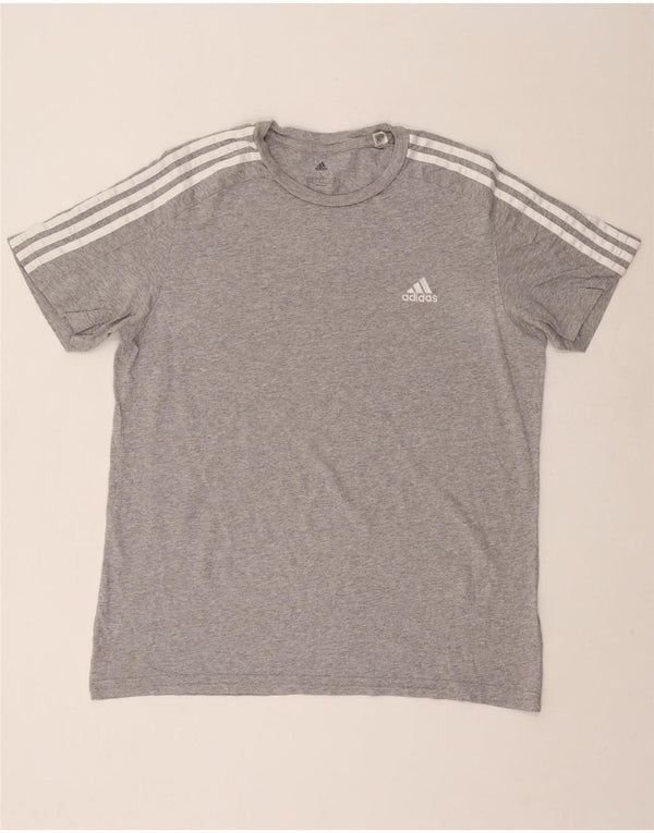 Ανδρικό T-Shirt ADIDAS Top μεγάλο γκρι βαμβακερό