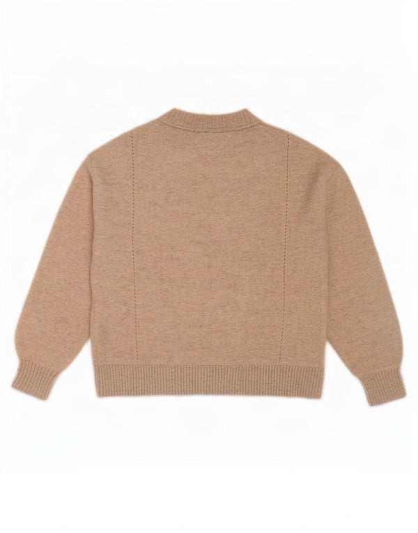 Tommy Hilfiger Girls Turtle Neck Jumper πουλόβερ 11-12 ετών Μπεζ μαλλί