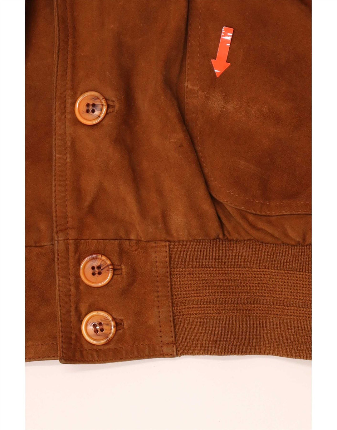 Essebi Ανδρικό Suede Bomber Jacket EU 50 Large Beige Leather