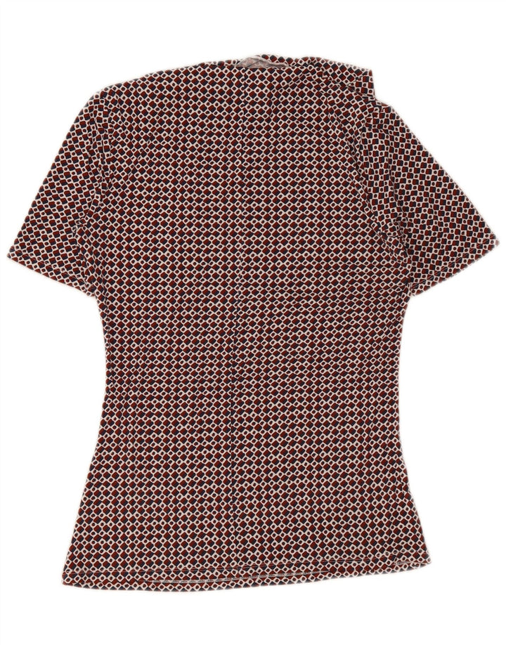 Max Mara Γυναικεία Μπλούζα Weekend Top UK 12 Μεσαία Κόκκινη Γεωμετρική