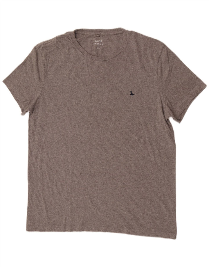Jack Wills Ανδρικό T-Shirt Top XL Γκρι βαμβακερό