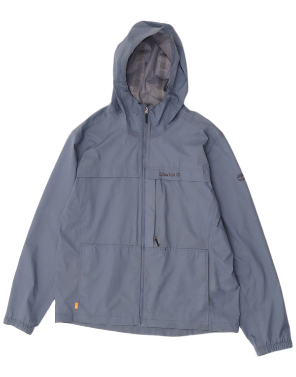 Ανδρικό μπουφάν βροχής με κουκούλα Timberland UK 40 Large Blue Nylon
