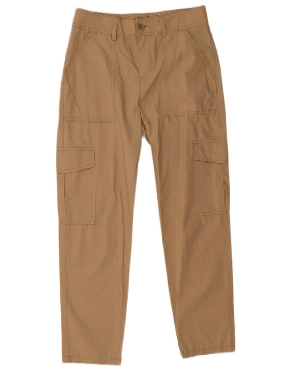 Benetton Γυναικείο Crop Cargo Παντελόνι UK 6 XS W28 L25 Μπεζ βαμβακερό