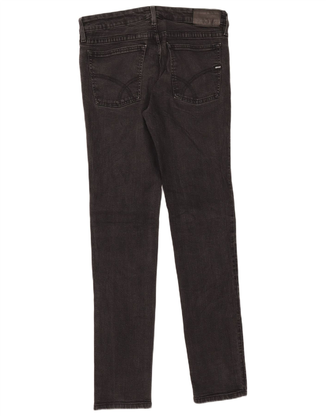 Gas Γυναικείο Anders Slim Jeans W33 L34 Μαύρο βαμβακερό