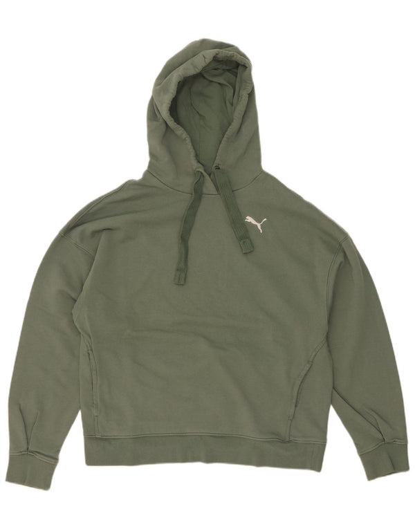 Puma Γυναικείο Hoodie Jumper UK 14 Βαμβακερό μεσαίο πράσινο