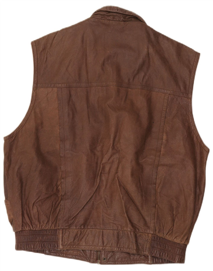 Trapper Ανδρικό Δερμάτινο Gilet IT 52 XL Καφέ Δέρμα