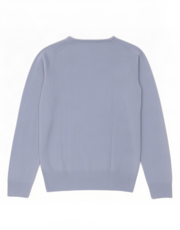 Marks & Spencer Γυναικείο πουλόβερ με λαιμόκοψη UK 8 Small Blue Acrylic