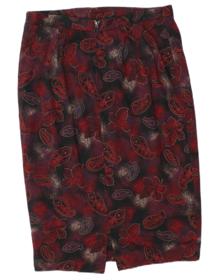 LUISA SPAGNOLI Γυναικεία Pencil Φούστα W28 Medium Burgundy Paisley
