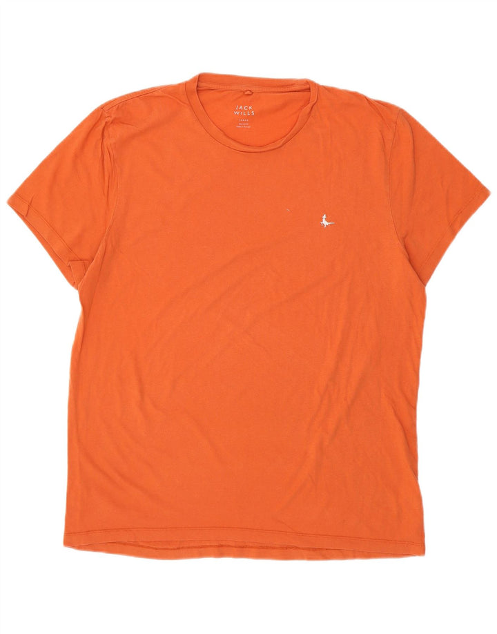 Ανδρικό T-Shirt JACK WILLS Μπλουζάκι μεγάλο πορτοκαλί βαμβακερό