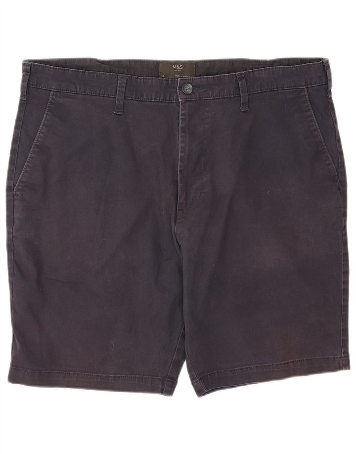 Ανδρικό σορτς Chino Marks & Spencer W36 Large Navy Blue από βαμβάκι