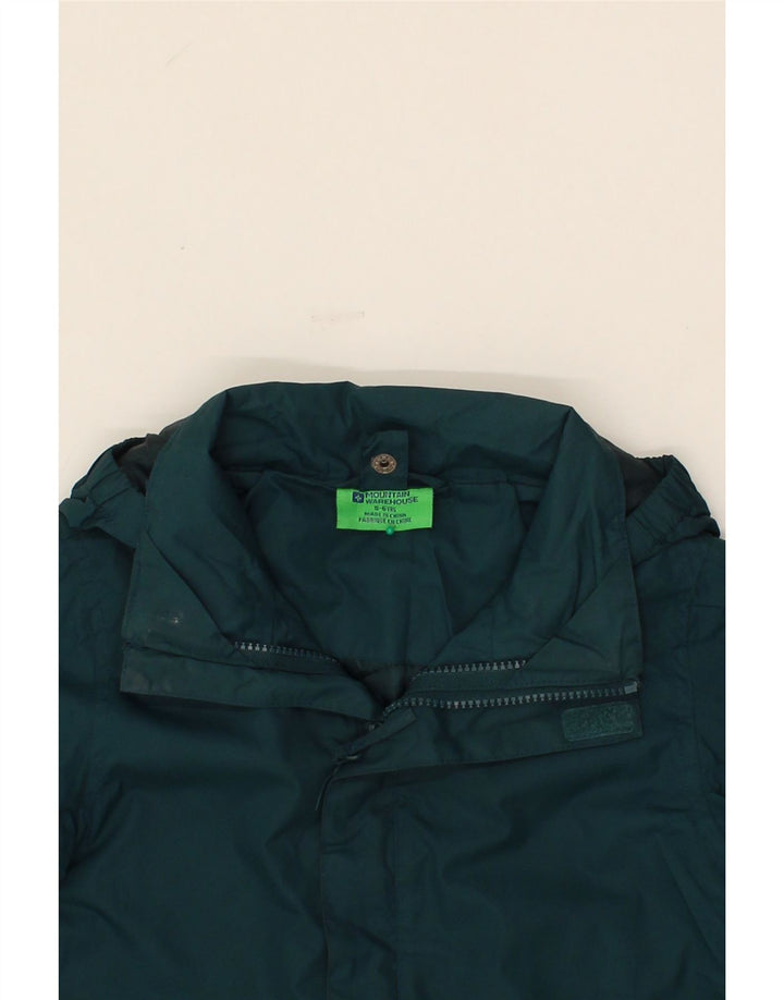 MOUNTAIN WAREHOUSE Boys Hooded Windbreaker Jacket 5-6 Years Green Vintage Mountain Warehouse and Second-Hand Mountain Warehouse from Messina Hembry 