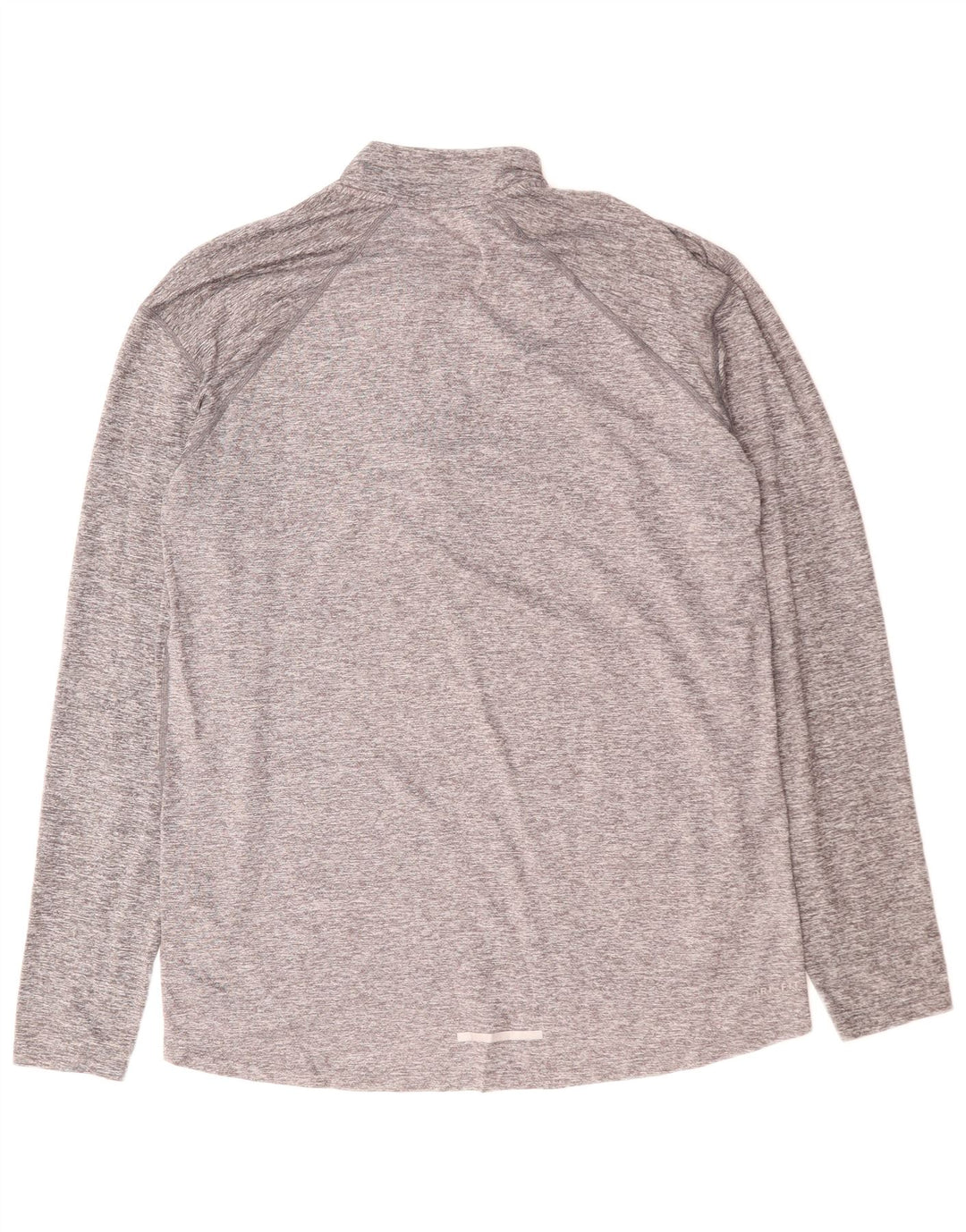 NIKE Ανδρική φόρμα πουλόβερ με φερμουάρ Dri Fit Top Large Grey Flecked