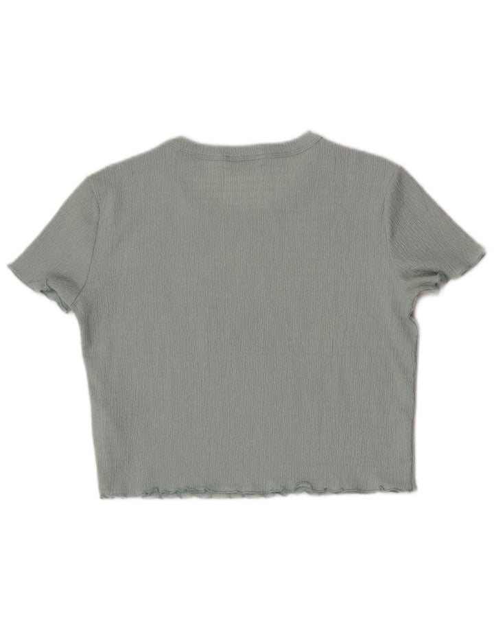 Γυναικείο T-Shirt Guess Crop Top UK 12 Medium Blue Polyester