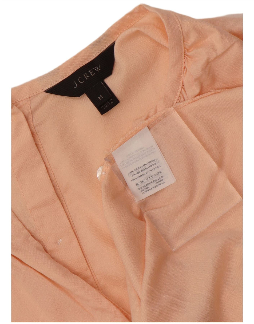 J. Crew Γυναικεία μπλούζα με γραβάτα μπλούζα τοπ UK 14 Μεσαίο ροζ βαμβακερό