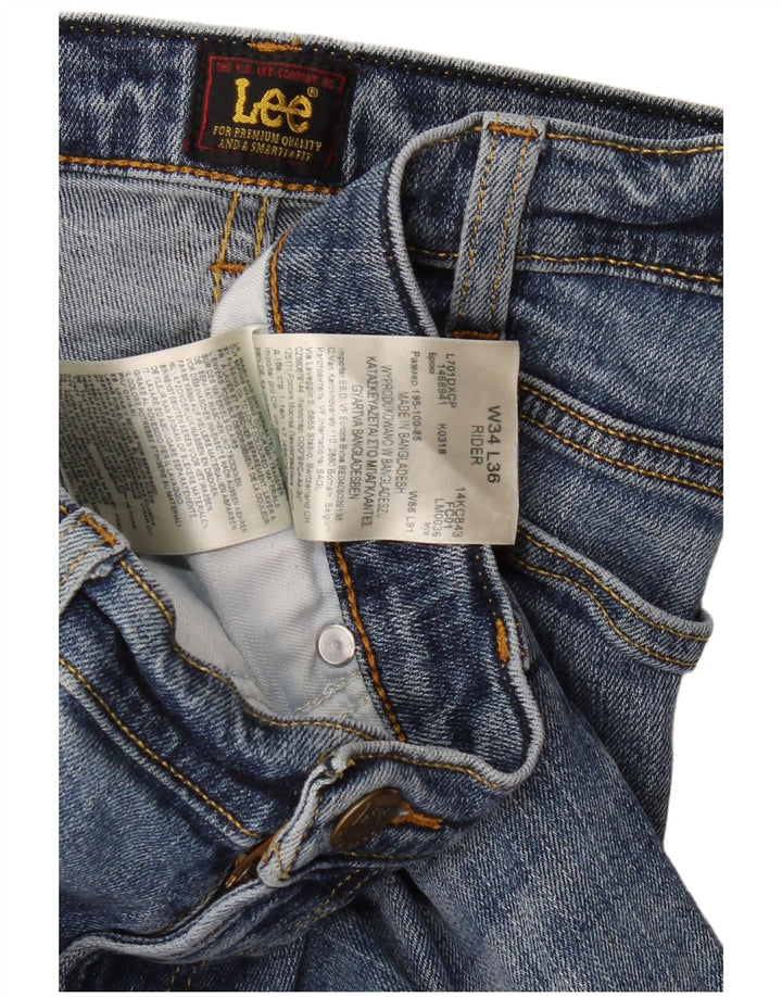 LEE Mens Rider Slim Jeans W34 L33 Blue