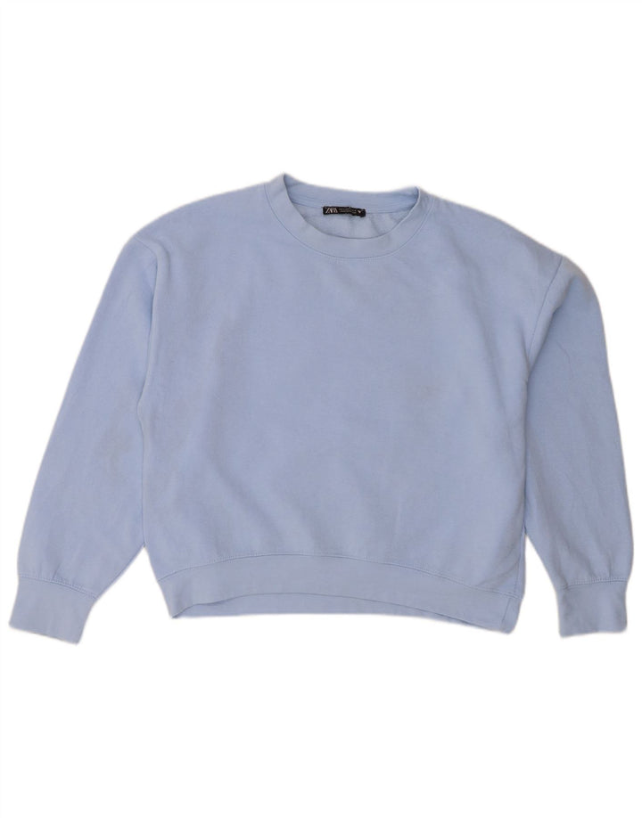 Zara Γυναικεία φούτερ μεγάλου μεγέθους Jumper UK 10 Small Blue Polyester