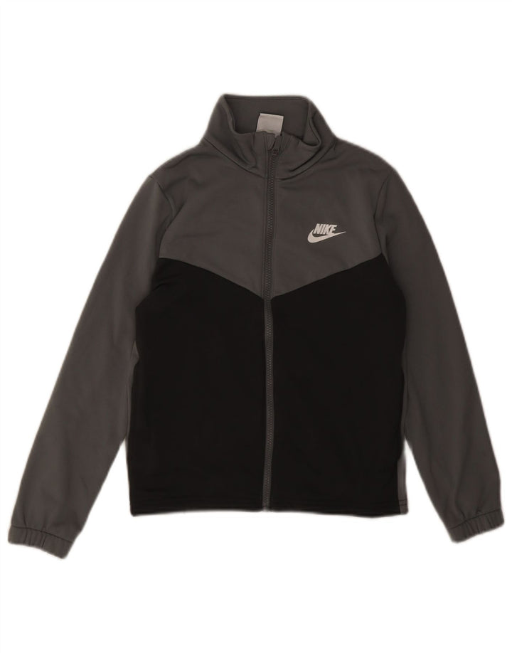 Μπουφάν Nike Boys Graphic αθλητική φόρμα 10-11 ετών μεσαίου γκρι χρώματος