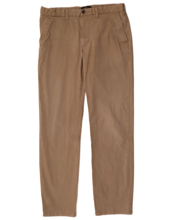 Marks & Spencer Ανδρικό ίσιο παντελόνι Chino W36 L33 Μπεζ βαμβακερό