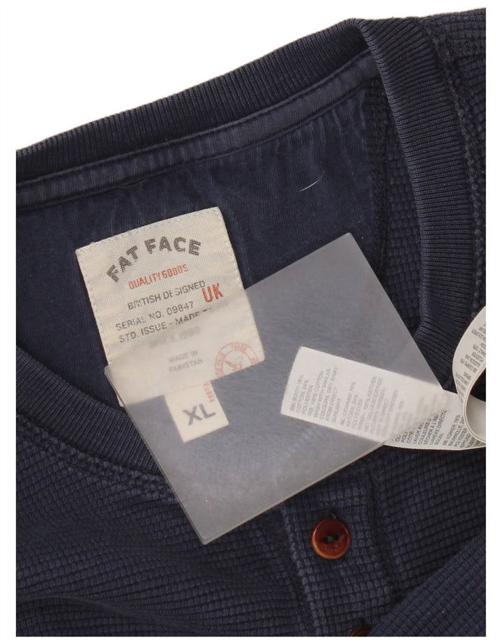 Ανδρικό μπλουζάκι Fat Face Μακρυμάνικο XL Navy Blue Cotton