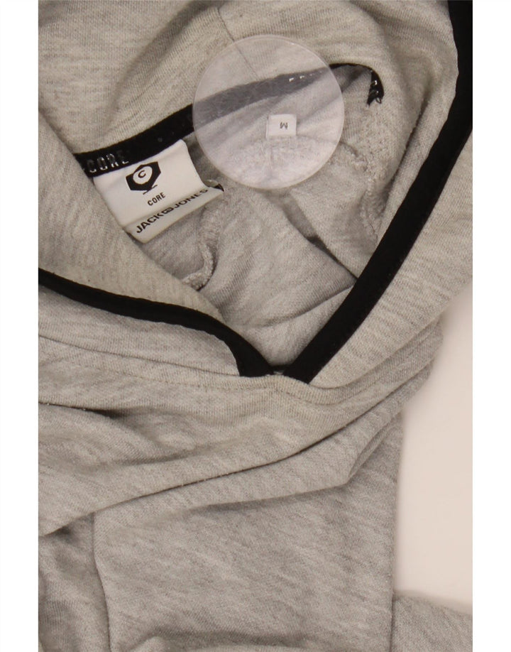 JACK & JONES Ανδρικό μπλουζάκι με κουκούλα μεσαίου γκρι βαμβακερό