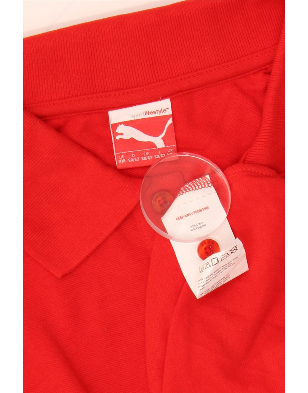 Ανδρικό μπλουζάκι πόλο PUMA 2XL κόκκινο βαμβακερό