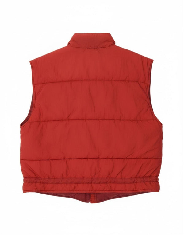 Vintage Ανδρικά γραφικά με επένδυση Gilet UK 42 XL Red Nylon