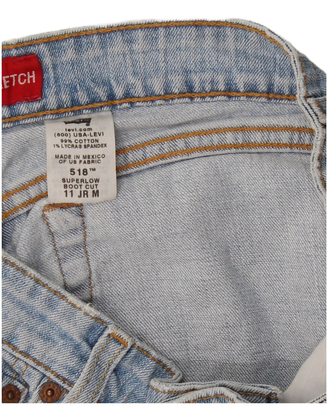 Γυναικείο σορτς Levi's 518 Super Low Jenim Medium W32 Μπλε βαμβακερό