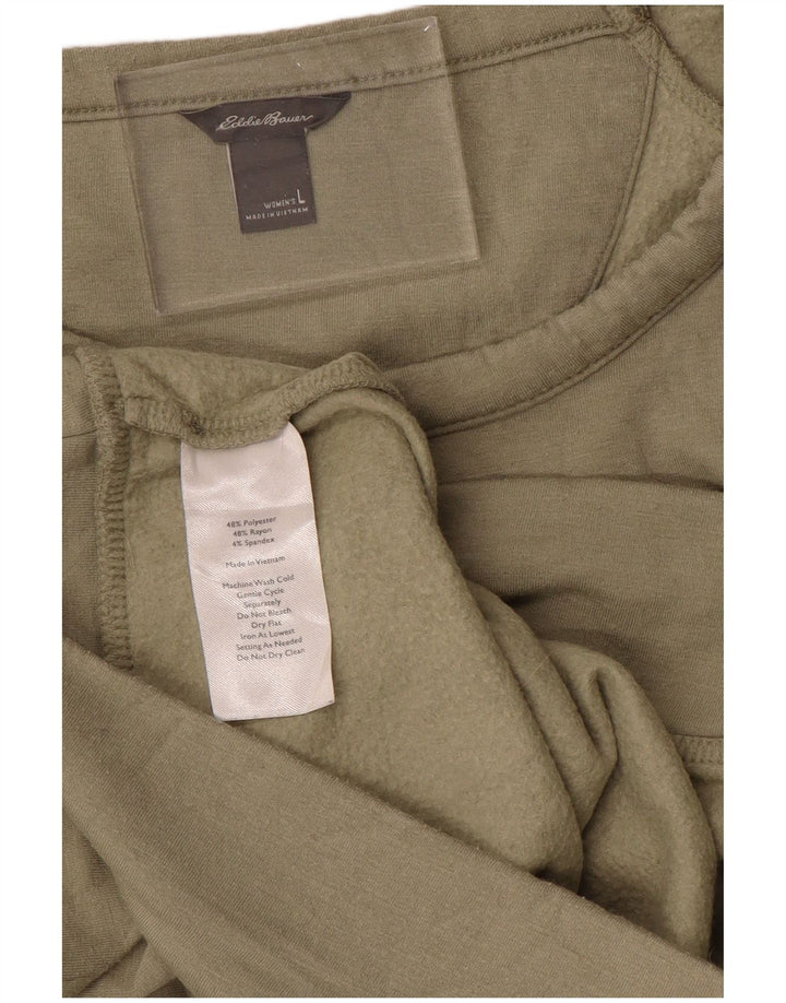 EDDIE BAUER Γυναικεία φούτερ Jumper UK 16 Large Khaki Polyester