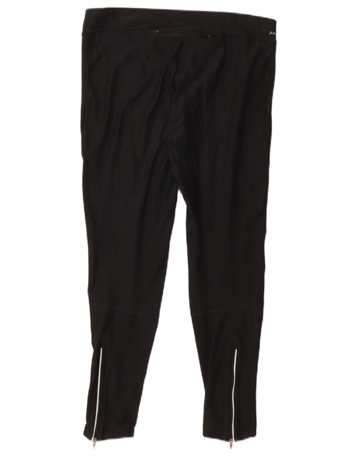 NIKE Womens Dri Fit Leggings UK 14 Large  Black Polyester