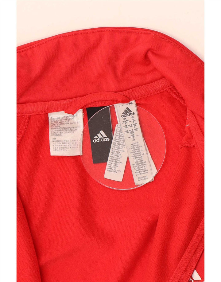 Γυναικεία αθλητική φόρμα Adidas Top Jacket UK 8/10 Small Red Polyester