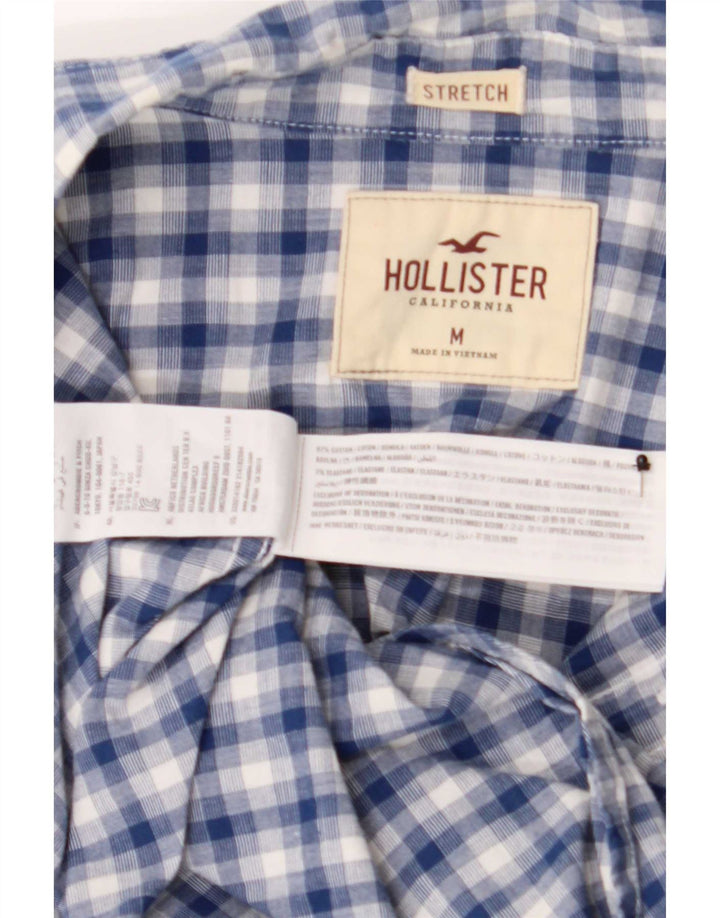 Hollister Mens Shirt Medium Blue Check Cotton