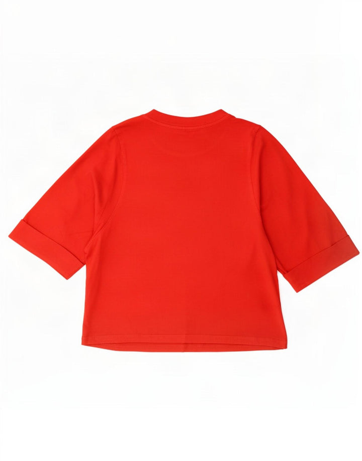 Benetton γυναικείο τοπ 3/4 μανίκι UK 14 Μεσαίο κόκκινο