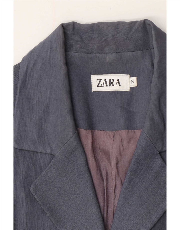 Zara Γυναικείο Μπλέιζερ Μπουφάν UK 10 Μικρό Μπλε