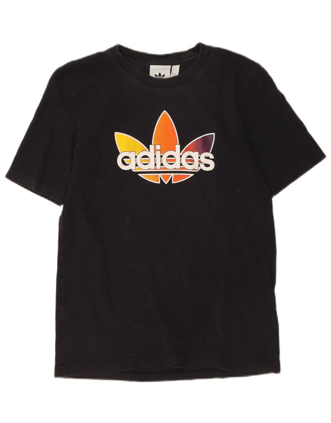 Ανδρικό γραφικό T-Shirt Adidas Top Μικρό μαύρο βαμβακερό