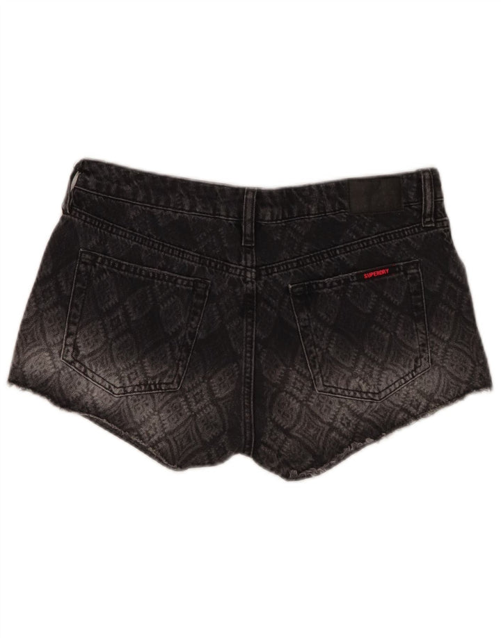 Γυναικείο τζιν σορτς Superdry W29 Γκρι μεσαίο γεωμετρικό βαμβακερό