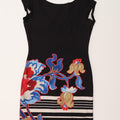 DESIGUAL Γυναικείο Φόρεμα Bodycon UK 12 Medium Black Floral Polyester