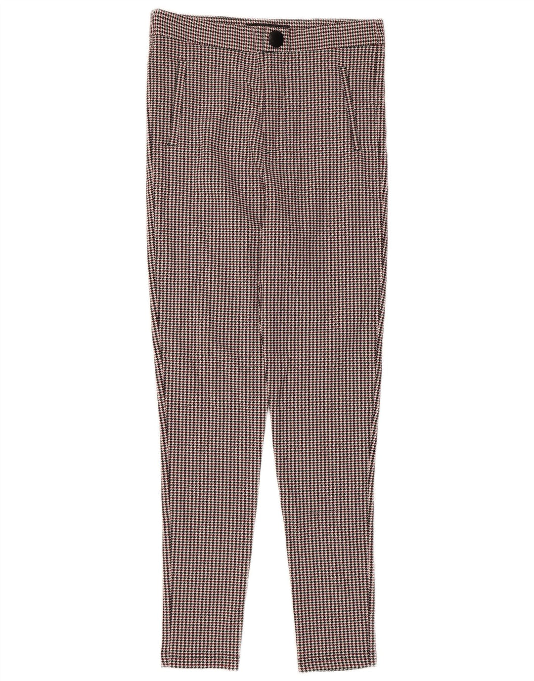 ZARA Γυναικείο Slim Suit Παντελόνι Medium W28 L27 Πολύχρωμο Houndstooth