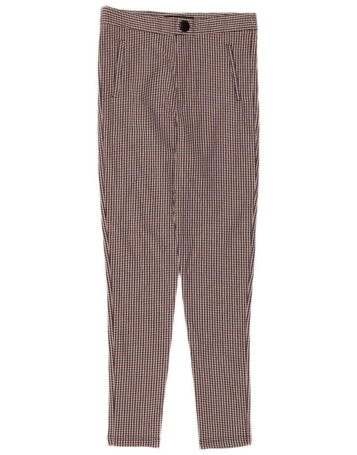 ZARA Γυναικείο Slim Suit Παντελόνι Medium W28 L27 Πολύχρωμο Houndstooth