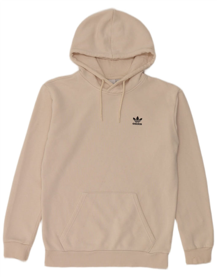 Adidas Ανδρικό Hoodie Jumper Μικρό μπεζ βαμβακερό