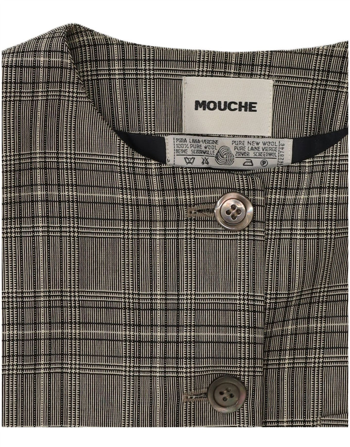 Mouche Γυναικείο σακάκι με 5 κουμπιά UK 14 Medium Grey Houndstooth